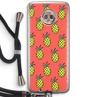 Ananas: Motorola Moto G6 Transparant Hoesje met koord