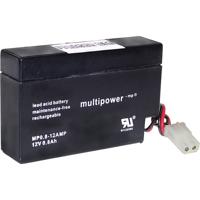 multipower MP0,8-12-AMP Loodaccu 12 V 0.8 Ah Loodvlies (AGM) (b x h x d) 96 x 62 x 25 mm AMP-bus Onderhoudsvrij, Geringe zelfontlading - thumbnail