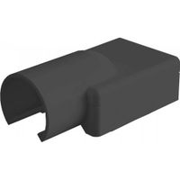 Verloopmof zwart van ronde buis 19mm naar platte buis Canalit CS25
