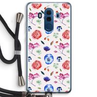Bloemetjes: Huawei Mate 10 Pro Transparant Hoesje met koord