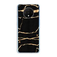 Gouden marmer: OnePlus 7T Transparant Hoesje