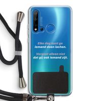 gij zijt ook iemand: Huawei P20 Lite (2019) Transparant Hoesje met koord