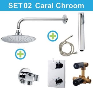 Wiesbaden inbouw regendouche set 02 Caral Chroom