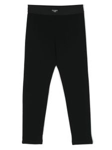 Dolce & Gabbana Kids legging droit à logo appliqué - Noir