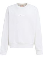 Marni sweat en coton à logo imprimé - Blanc