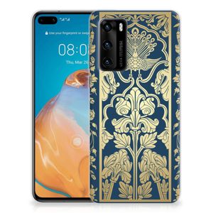 Huawei P40 TPU Case Beige Flowers