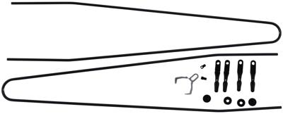 CONTEC spatbordstangen bevestigingsset "splash protect dlx" ct strut set f. splash prot. 35mm 28" black