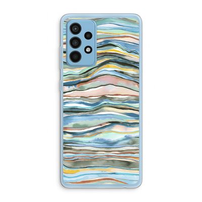 Watercolor Agate: Samsung Galaxy A52 Transparant Hoesje