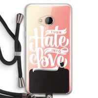 Turn hate into love: HTC U Play Transparant Hoesje met koord