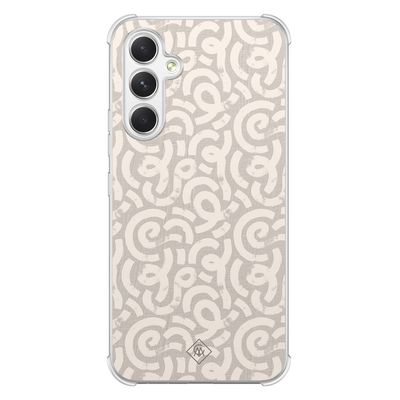 Samsung Galaxy A54 shockproof hoesje - Ivory abstraction
