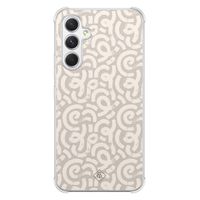 Samsung Galaxy A54 shockproof hoesje - Ivory abstraction