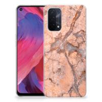 OPPO A74 5G | A54 5G | TPU | Siliconen hoesje | Marmer Oranje