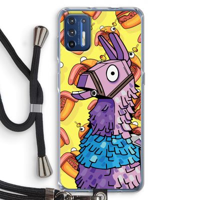 Loot Burger: Motorola Moto G9 Plus Transparant Hoesje met koord