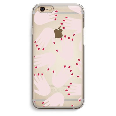 Hands pink: iPhone 6 / 6S Transparant Hoesje