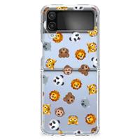 TPU bumper voor Samsung Galaxy Z Flip 4 Dieren Emojis TPU bumper voor Samsung Galaxy Z Flip 4 Dieren Emojis