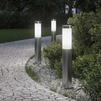 VidaXL Bolderverlichting 3 stuks 50 cm rvs ip44
