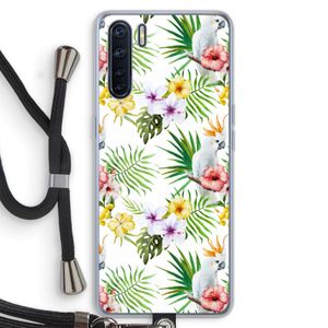 Gele kuif: Oppo A91 Transparant Hoesje met koord