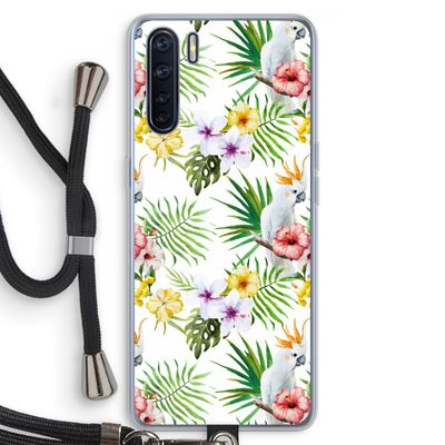 Gele kuif: Oppo A91 Transparant Hoesje met koord