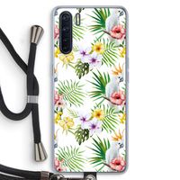 Gele kuif: Oppo A91 Transparant Hoesje met koord