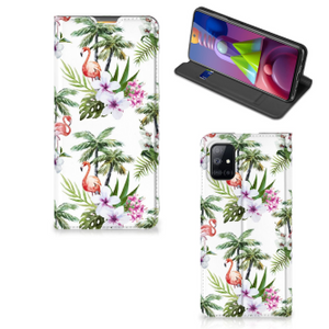 Samsung Galaxy M51 Hoesje maken Flamingo Palms