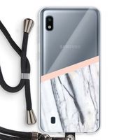A touch of peach: Samsung Galaxy A10 Transparant Hoesje met koord