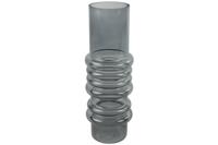 Vaas Marci glas ro 11x11x32 cm grijs Countryfield - Countryfield