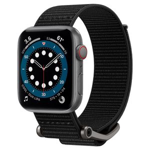 Spigen DuraPro Flex Apple Watch Series Ultra 2/Ultra/9/8/SE (2022)/7/SE/6/5/4/3/2/1 Band - 49mm/45mm/44mm/42mm - Zwart