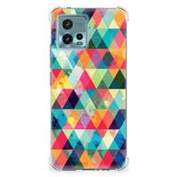 otorola Moto G72 Doorzichtige Silicone Hoesje Geruit