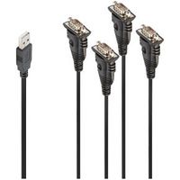 Lindy 42675 seriële kabel Zwart 0,94 m USB Type-A DB-9 - thumbnail