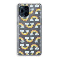 Regenboog: Oppo Find X3 Pro Transparant Hoesje