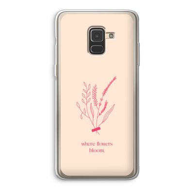 Where flowers bloom: Samsung Galaxy A8 (2018) Transparant Hoesje