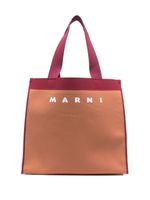 Marni sac cabas à logo imprimé - Orange - thumbnail