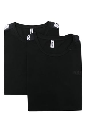 Moschino lot de t-shirts à logo imprimé - Noir
