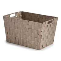 Kast/badkamer opbergmandjes beige 35 x 25 x 20 cm   -