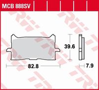 TRW Remblokken, en remschoenen voor de moto, MCB888SV Sinter street - thumbnail