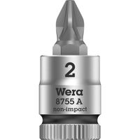 Wera 8755 A Zyklop Pozidriv Bitdop met 1/4"-aandrijving, PZ2x28 dopsleutel