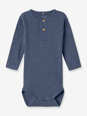 Body met lange mouwen NBFKAB baby jongen NAME IT gemêleerd blauw