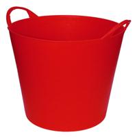 Flexibele emmer/wasmand/kuip - rood - 20 liter - Opbergmanden - Wasmanden