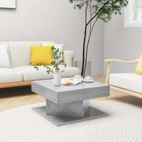 Salontafel 57x57x30 cm bewerkt hout betongrijs