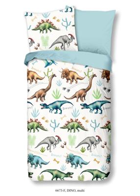 Good Morning Kinderdekbedovertrek "dino's" - Multi - (135x200 cm) - Katoen Flanel Good Morning Kinderdekbedovertrek "dino's" - Multi - (135x200 cm) - Katoen Flanel