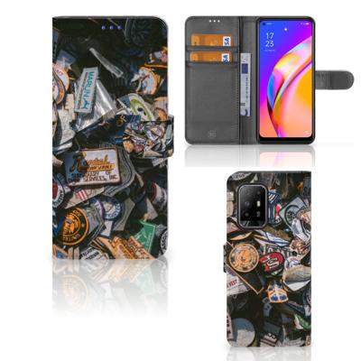 OPPO Reno5 Z | A94 5G | Telefoonhoesje met foto | Badges | Portemonnee hoesje