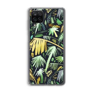 Tropical Palms Dark: Samsung Galaxy A12 Transparant Hoesje