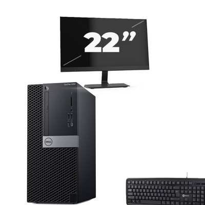 dell optiplex 5060 Micro Tower - Intel Core i5-8e Generatie - 8GB RAM - 256GB SSD - Windows 11 + 1x 22 inch Monitor