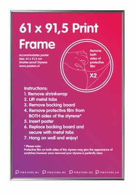 Wissellijst 61x91,5cm Zilver Kunststof Wissellijst 61x91,5cm Zilver Kunststof