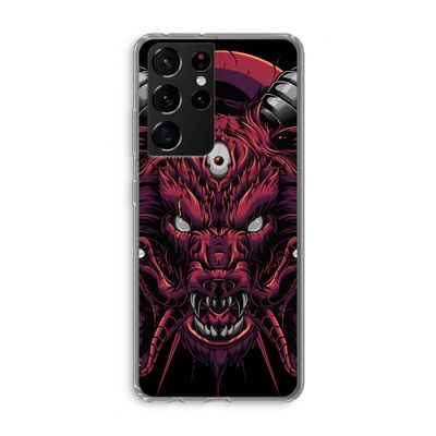 Hell Hound and Serpents: Samsung Galaxy S21 Ultra Transparant Hoesje