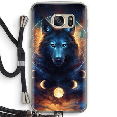 Wolf Dreamcatcher: Samsung Galaxy S7 Transparant Hoesje met koord