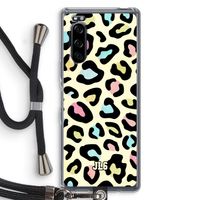 Leopard pattern: Sony Xperia 5 Transparant Hoesje met koord