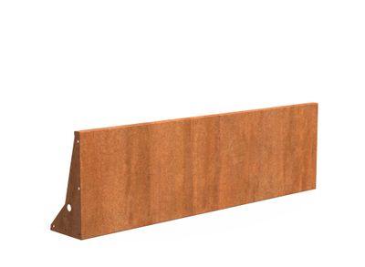 Keerwand cortenstaal recht 200x60cm.