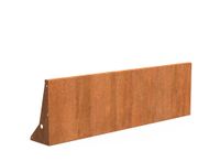 Keerwand cortenstaal recht 200x60cm.
