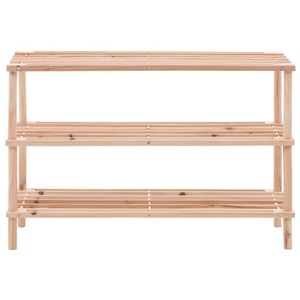 The Living Store Houten Schoenenrek - 74 x 26 x 48.5 cm - 3 lagen